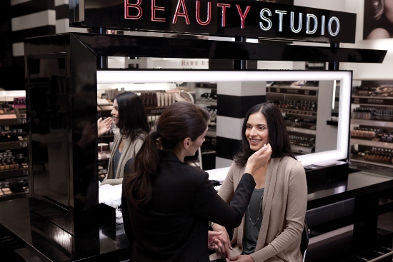 Sephora beauty studio makeover experience for a bridal shower