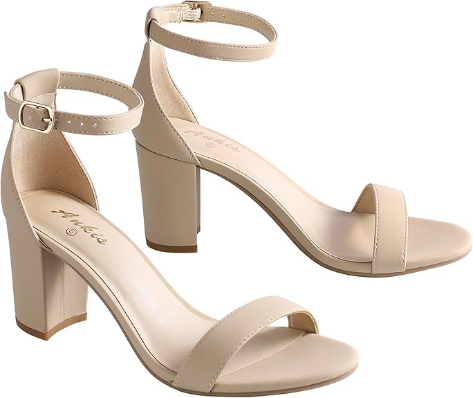 chunky heels for spring wedding guest outfit