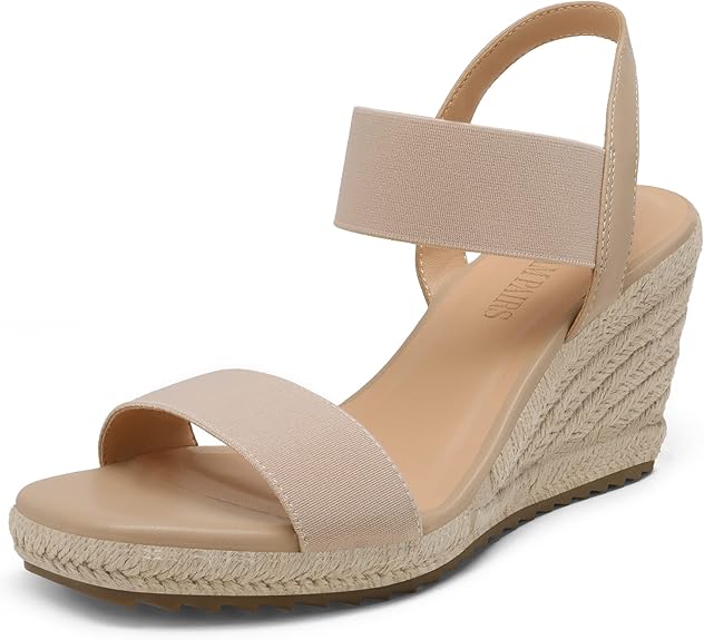 espadrille wedges for spring wedding guest outfit