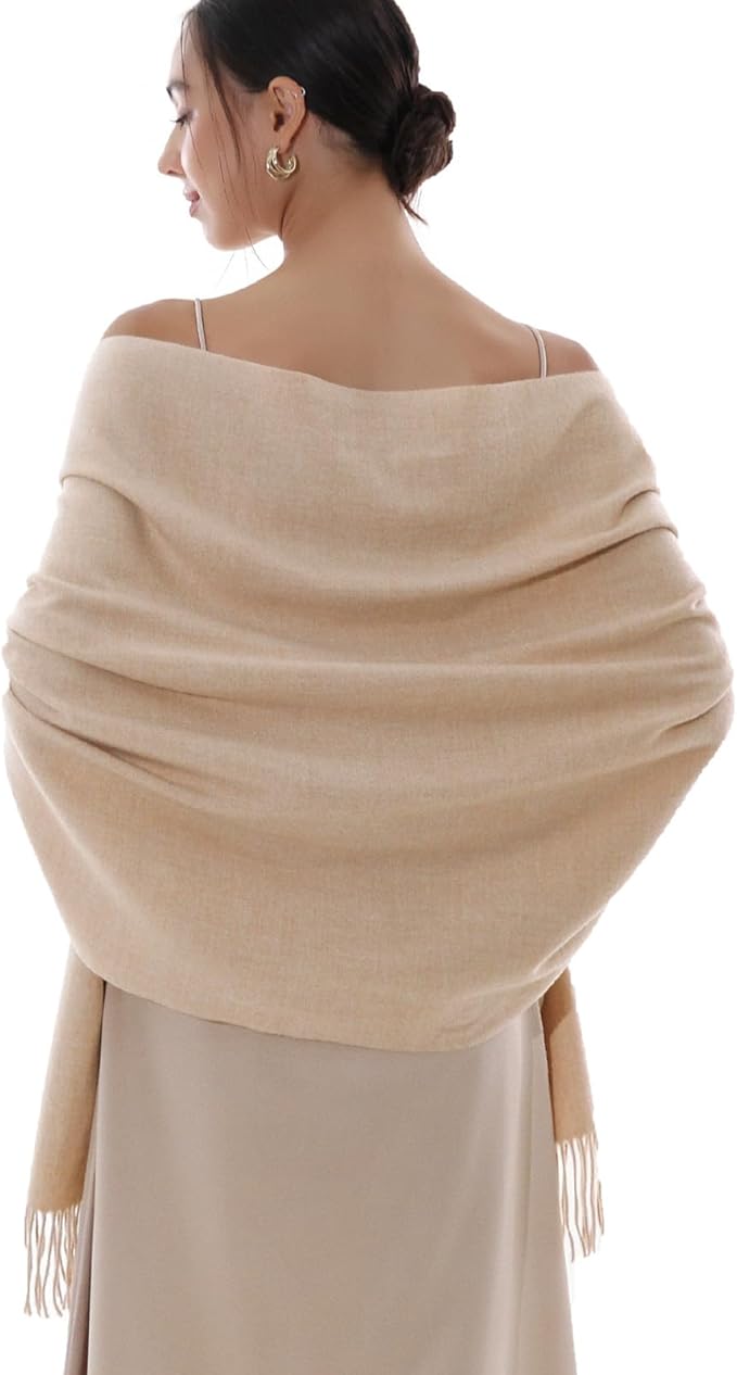 pashmina shawl for spring wedding guest outfit