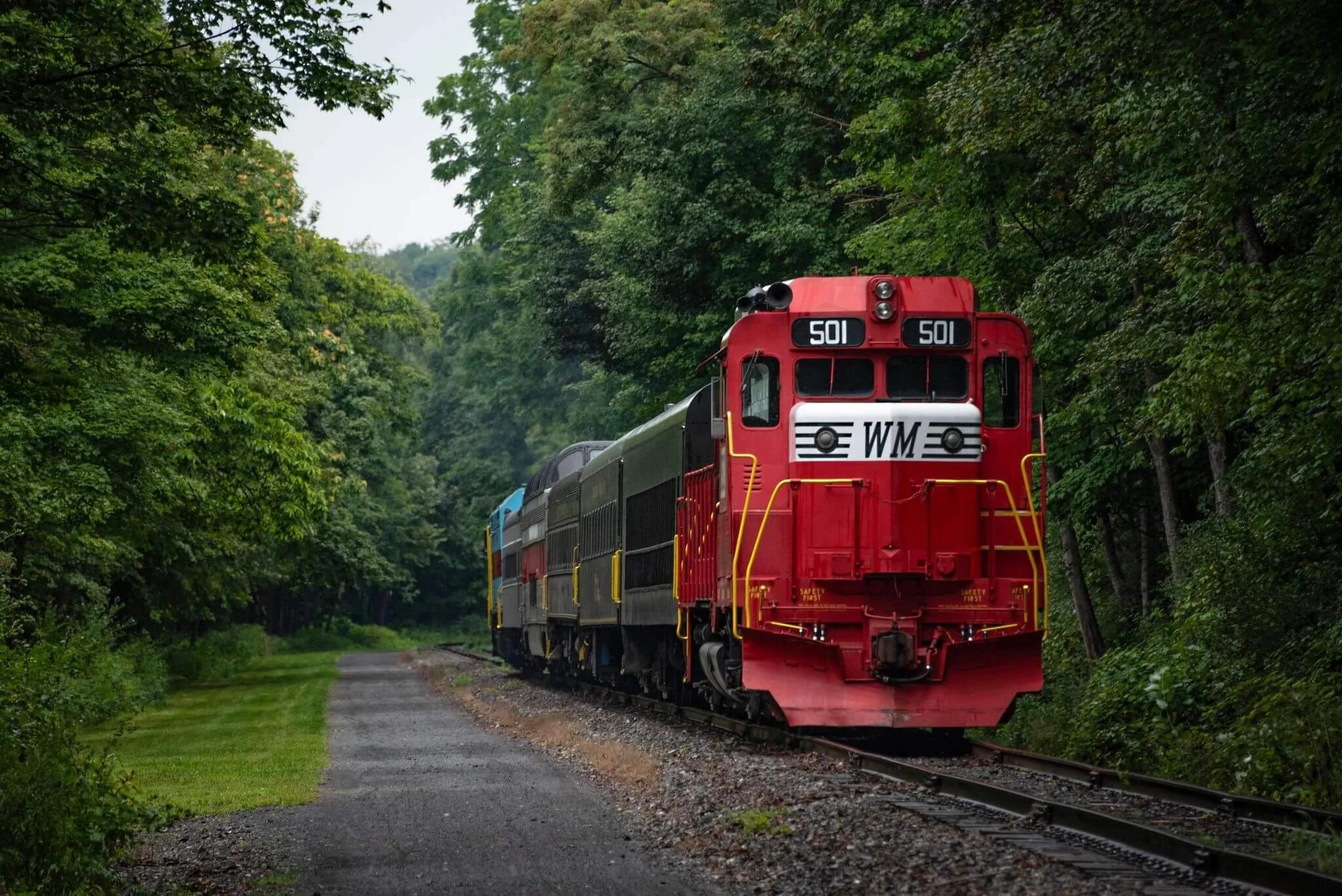 Western Maryland Scenic Railroad train ride in Cumberland, Maryland