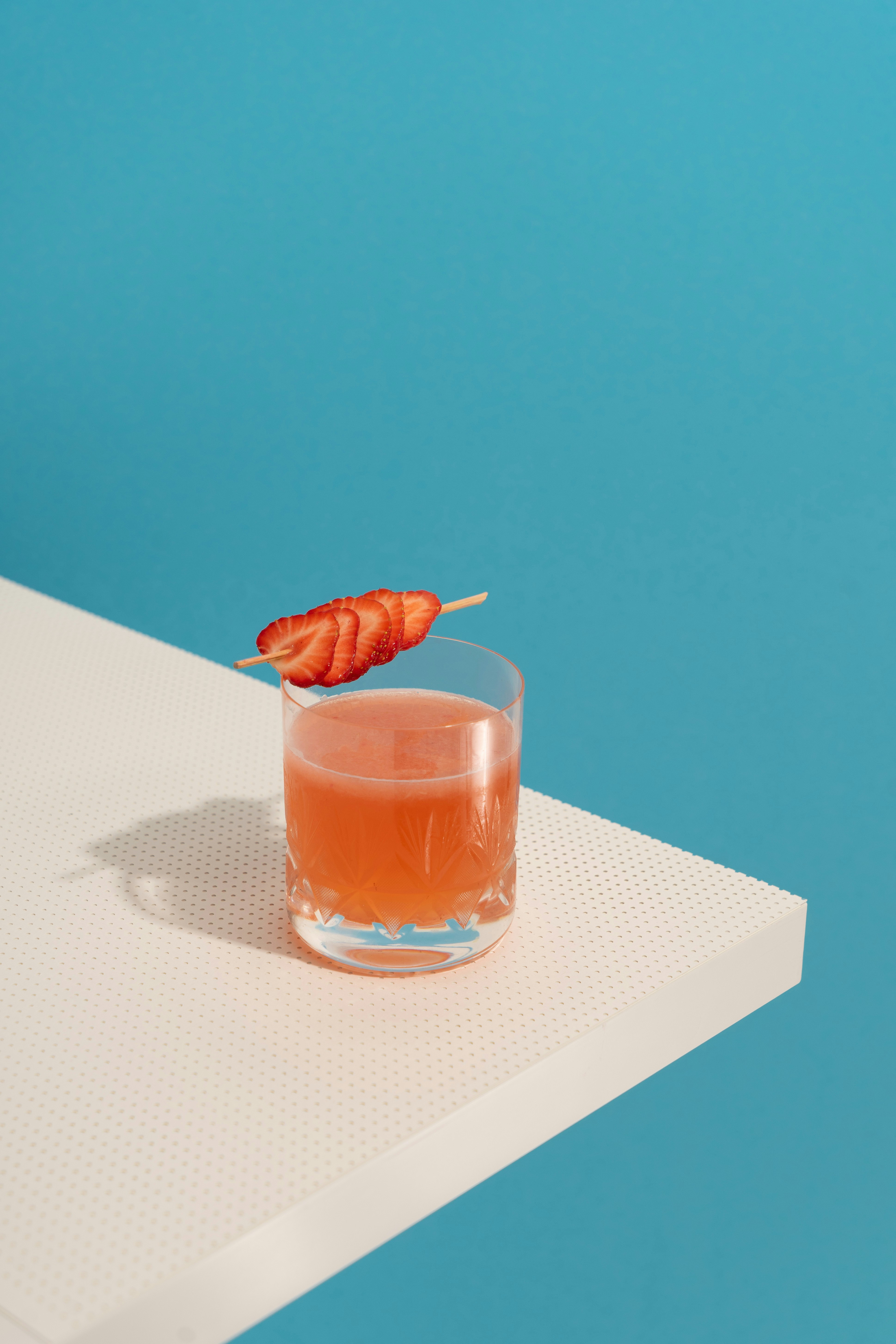 Minimal modern strawberry cocktail inspiration