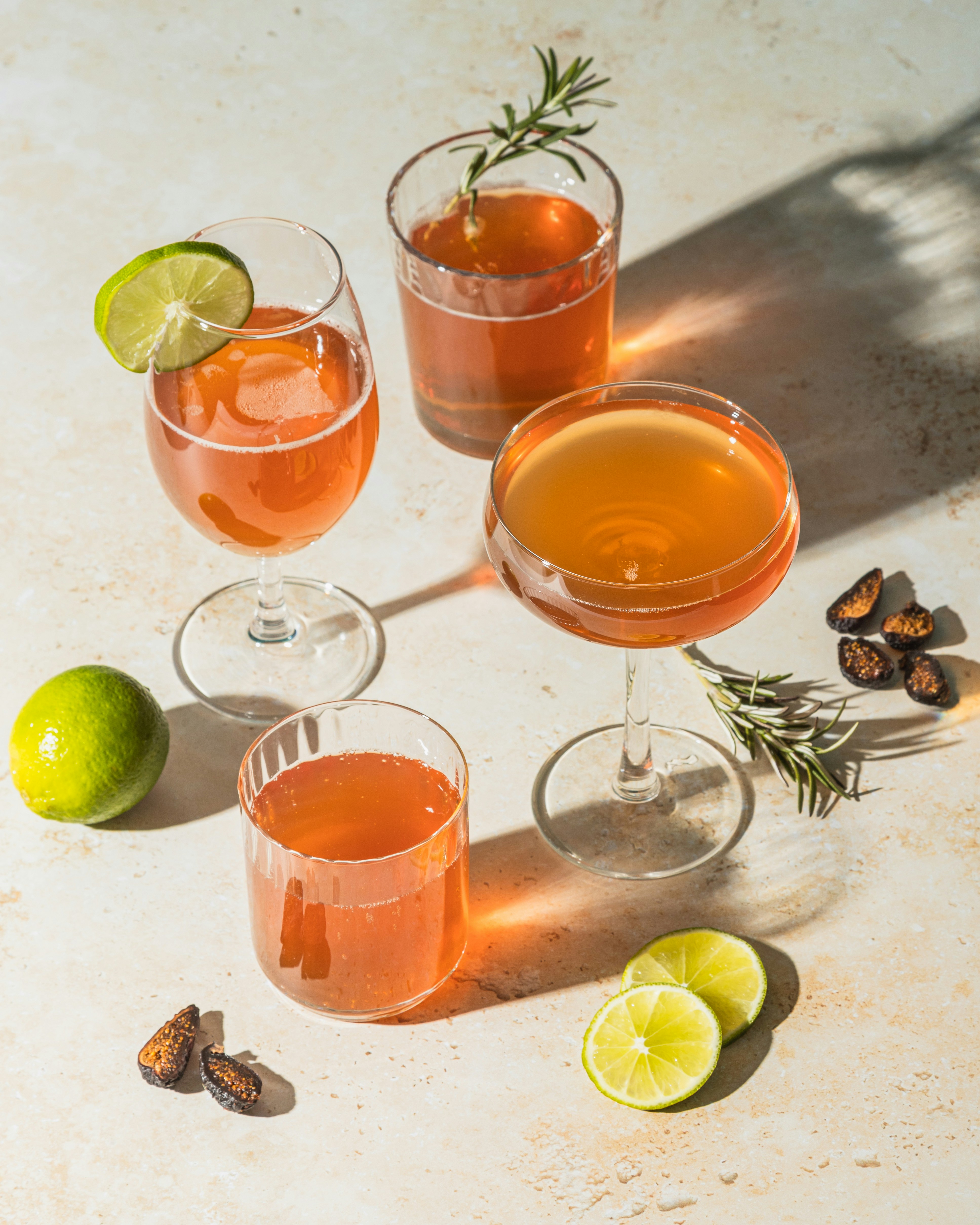Assorted wedding signature cocktails