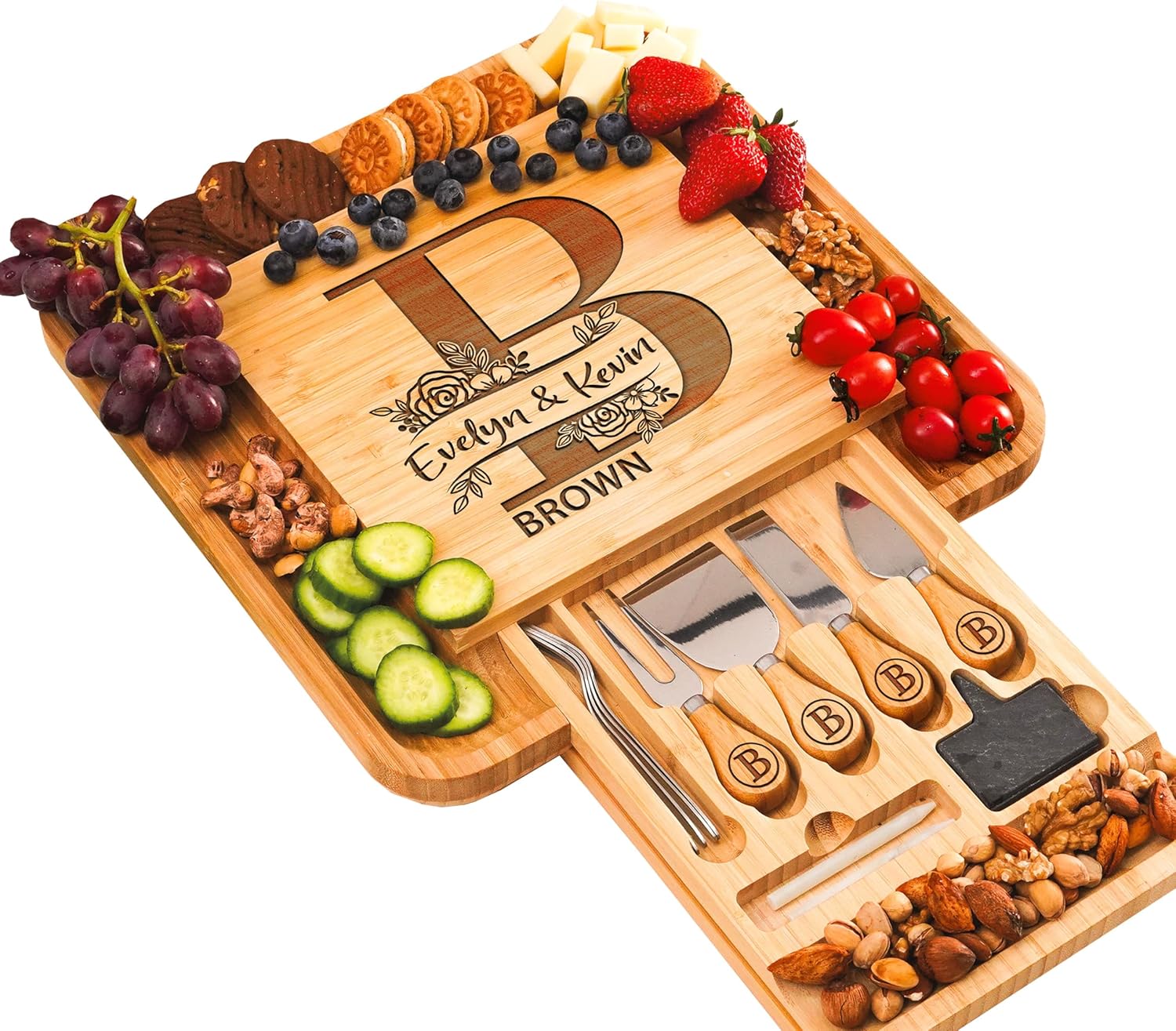Personalized charcuterie board gift
