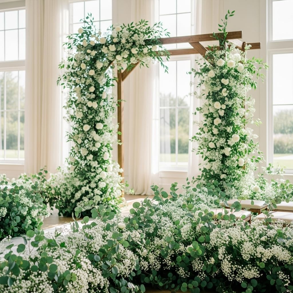 Artificial baby’s breath flowers for DIY wedding centerpieces