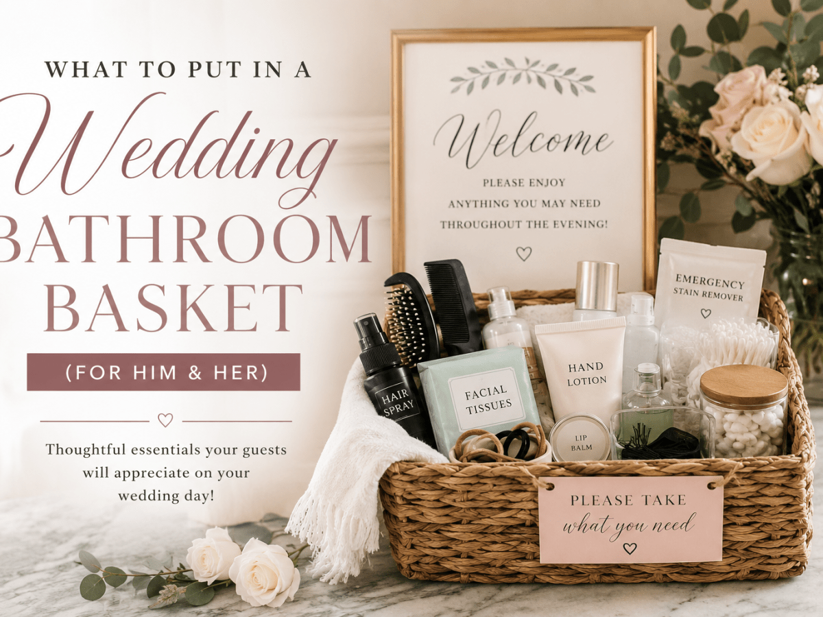 What to Put in a Wedding Bathroom Basket (For Him &&nbsp;Her)
