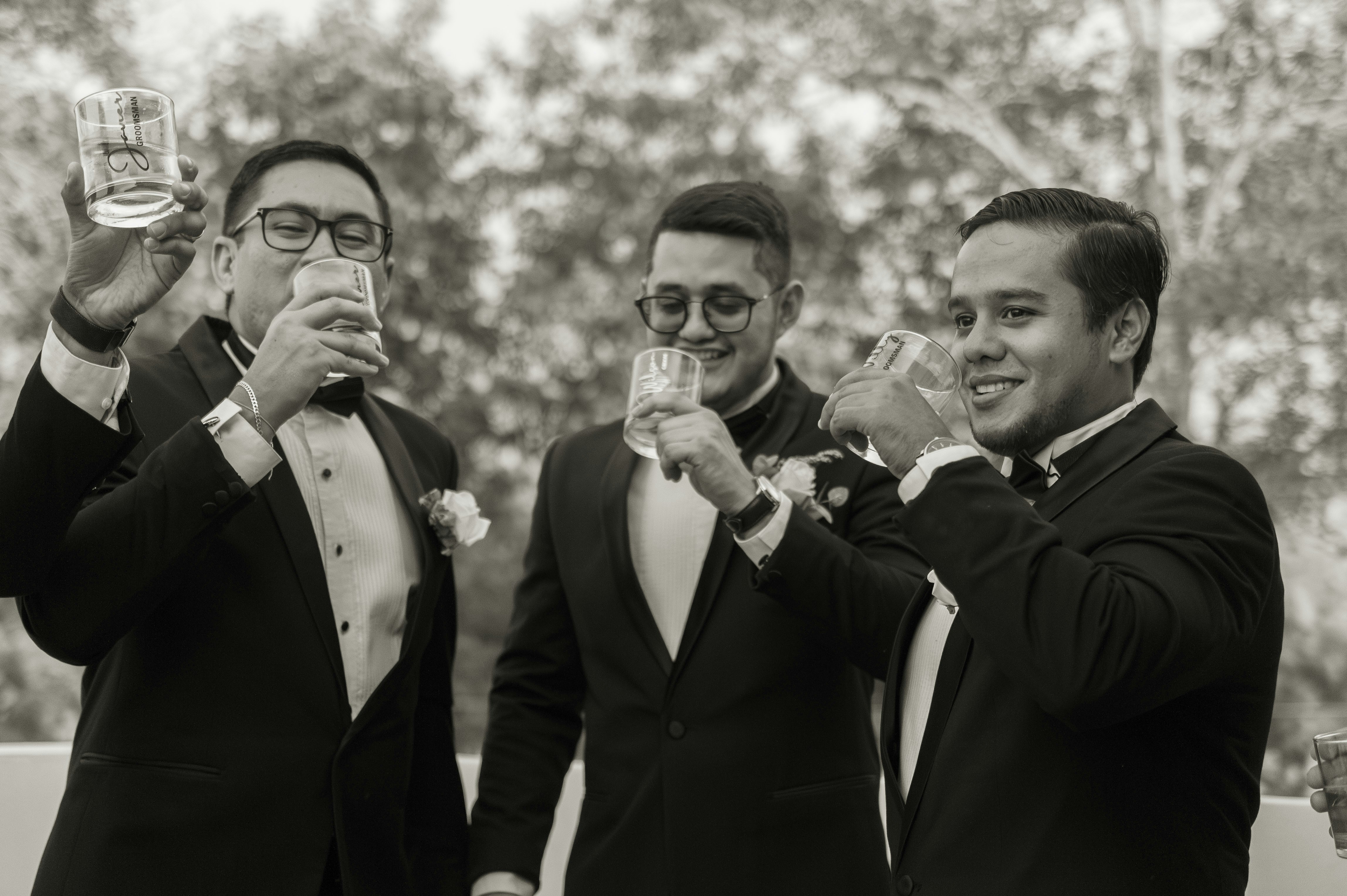 Creative wedding cocktail display and bar styling inspiration