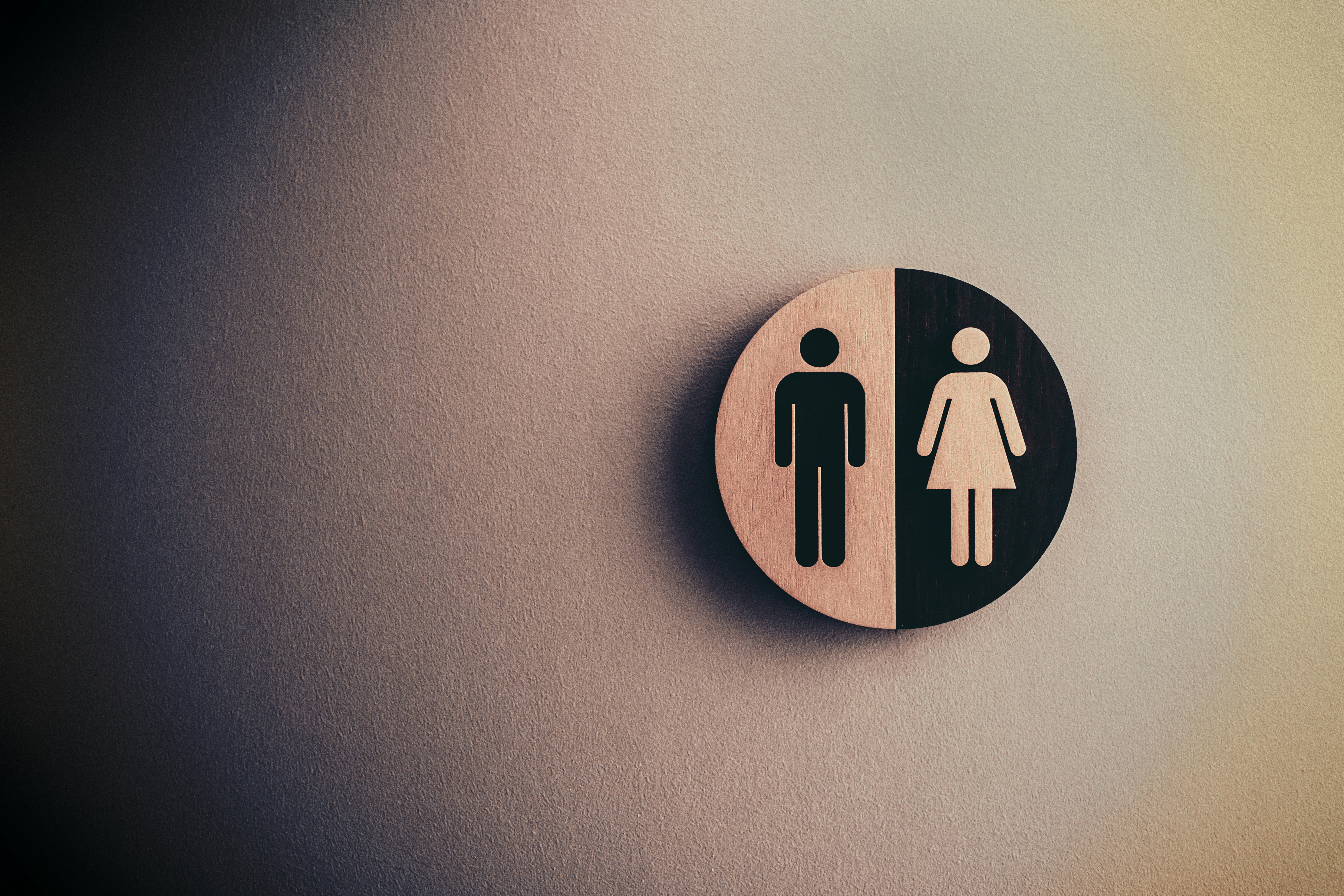 Wedding bathroom basket sign